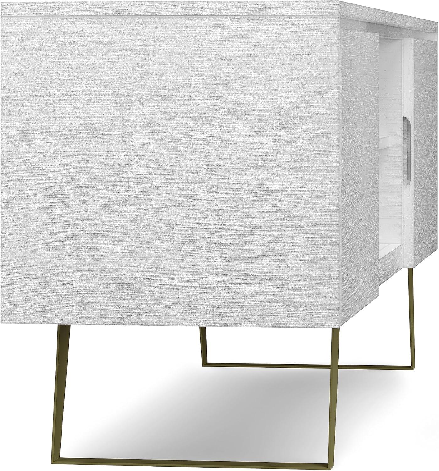 Simpli Home Lowry 63"W Solid Wood Modern Industrial TV Stand for TVs up to 70" with Storage