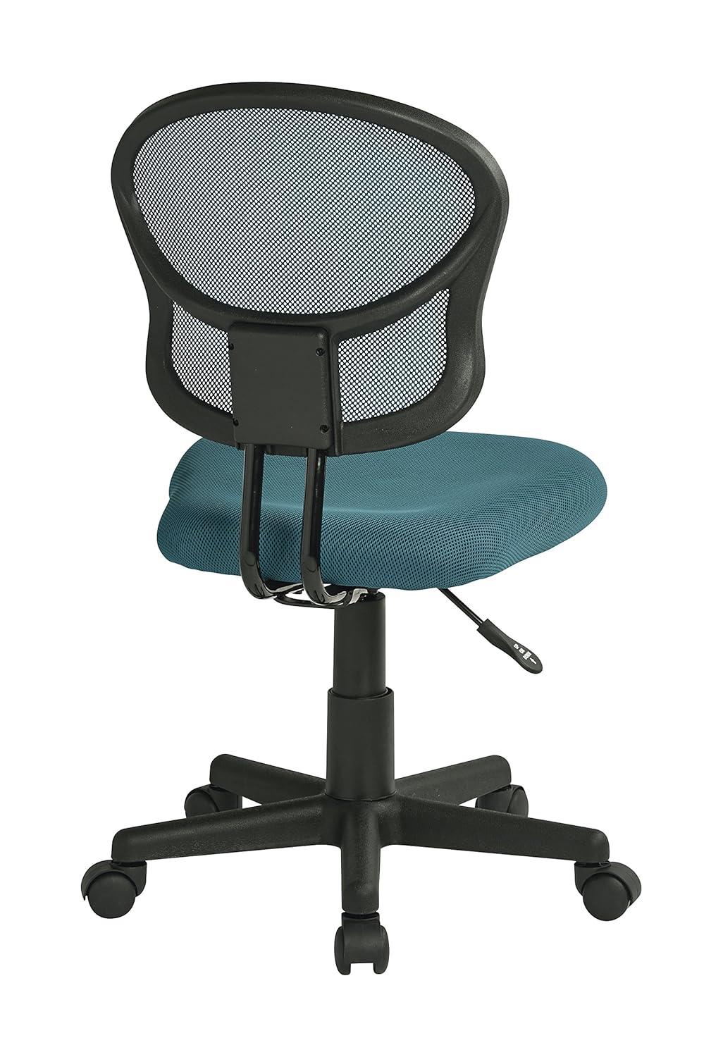 Mesh Task Chair Blue - OSP Home Furnishings: Swivel, Lumbar Support, Adjustable Height