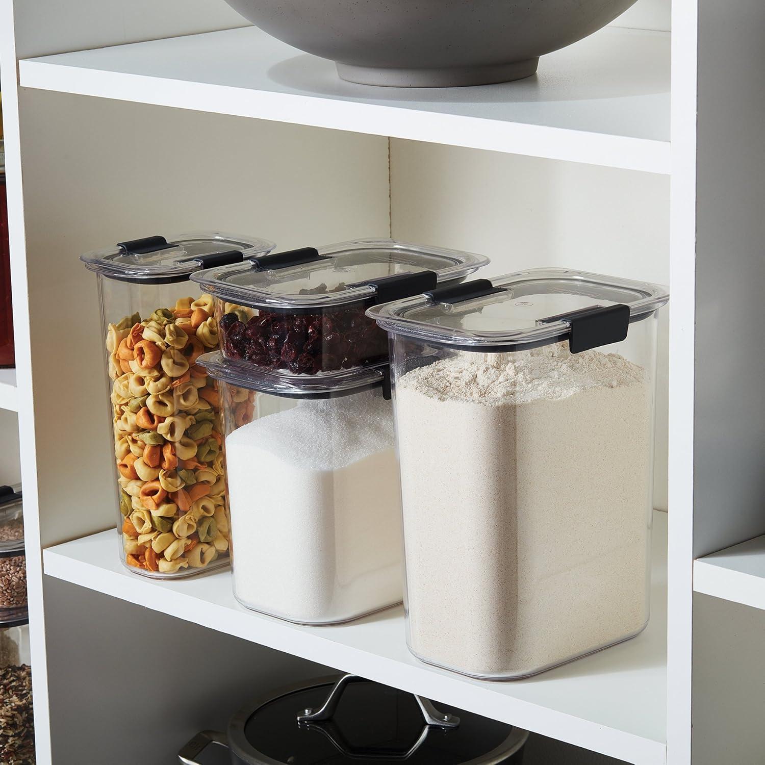 Silver Plastic Airtight Food Storage Container Set