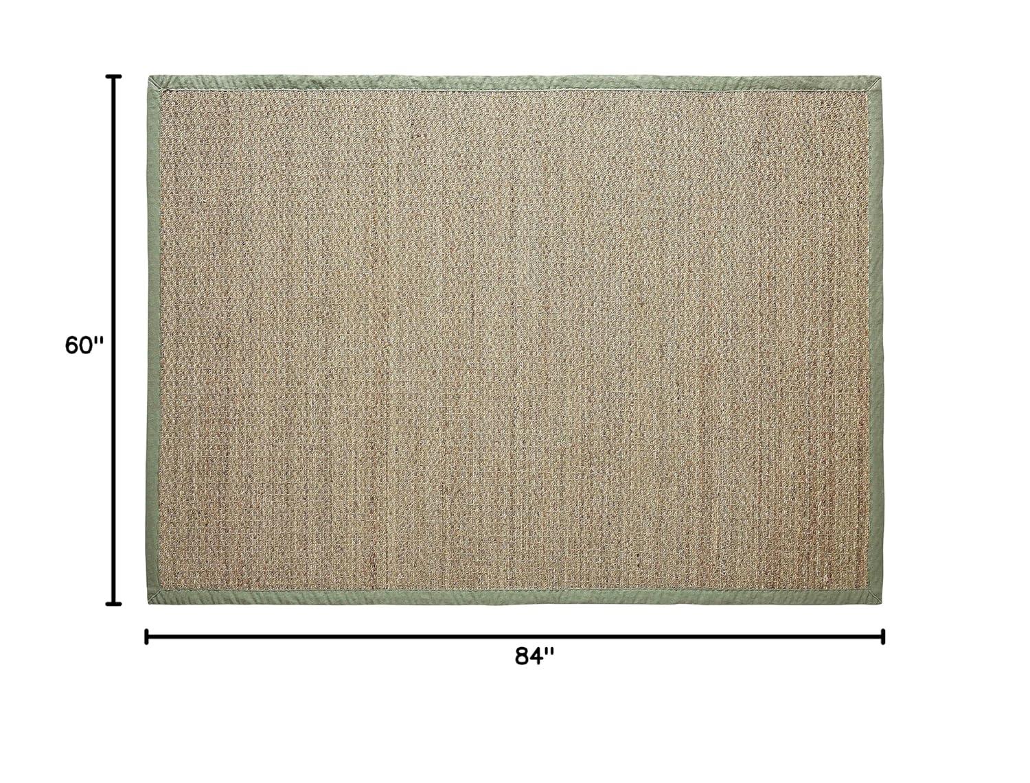 Chesapeake Seagrass Area Rug with Sage border (5'x7')