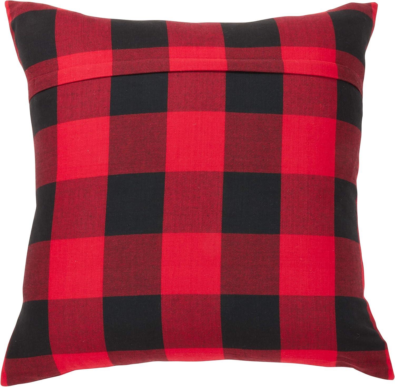 Saro Lifestyle Buffalo Plaid  Decorative Pillow Cover