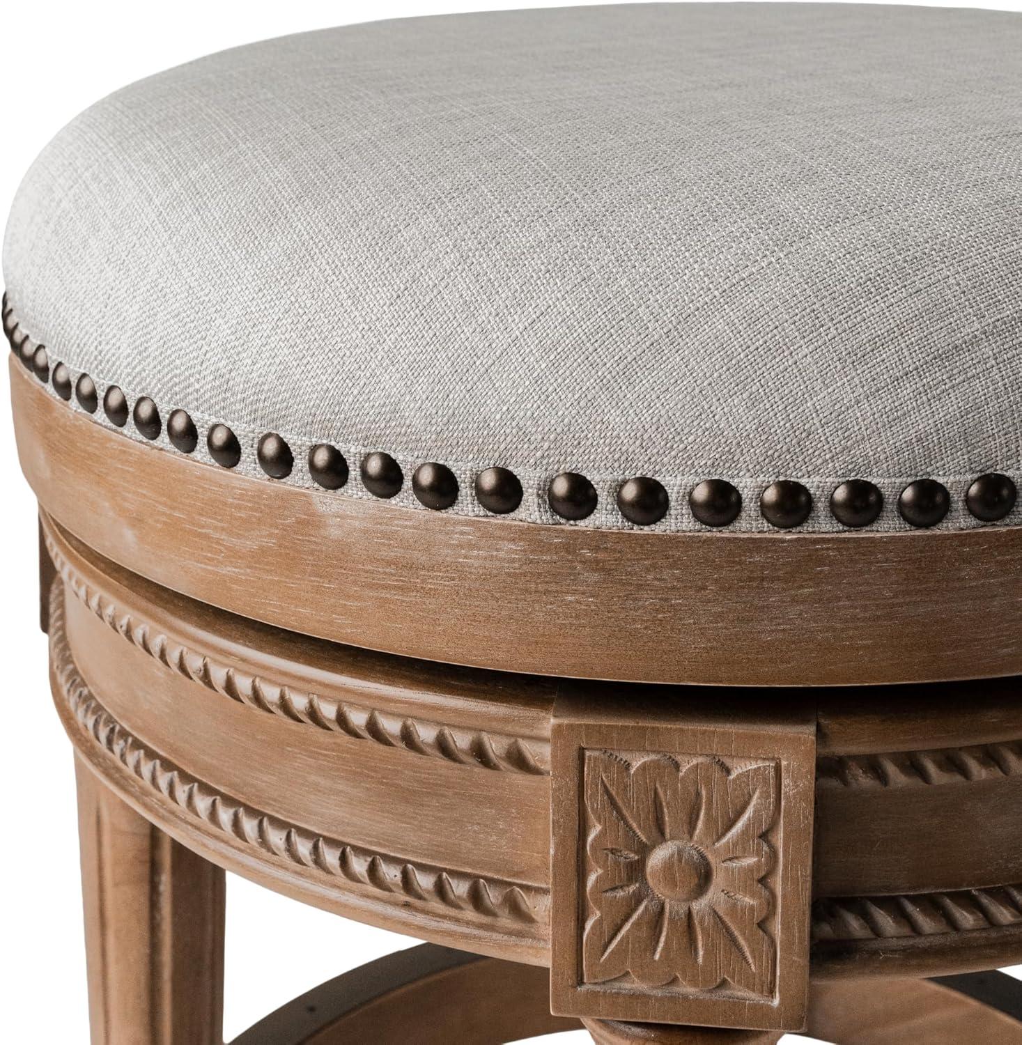 Maven Lane Maven Lane Pullman Backless Stool with Fabric Upholstery