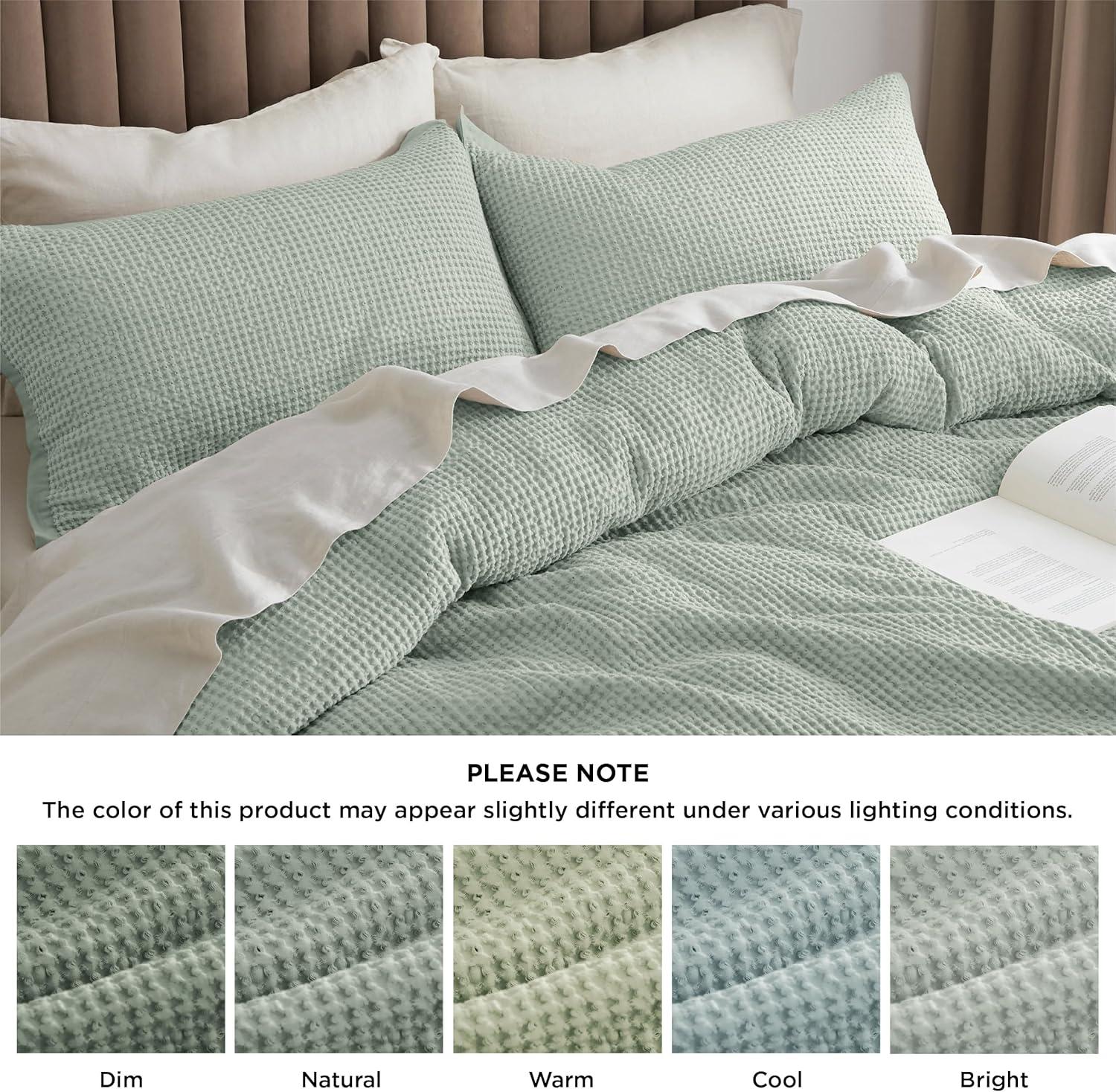 Bedsure Bedsure 100% Cotton Waffle Weave Duvet Cover