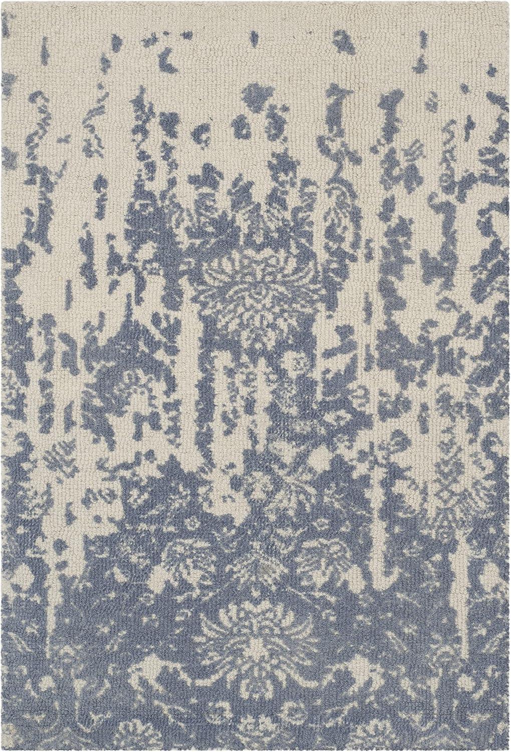 Restoration Vintage RVT104 Hand Tufted Accent Rug - Ivory/Blue - 2'x3' - Safavieh.