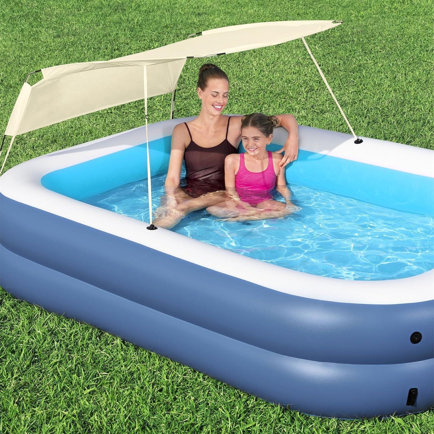 Bestway Plastic Rectangle Inflatable Pool 55'' H x 70'' W x 100'' L