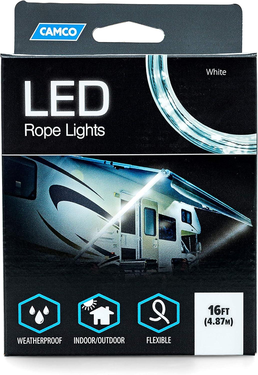 16ft White LED Outdoor Electric Rope Light