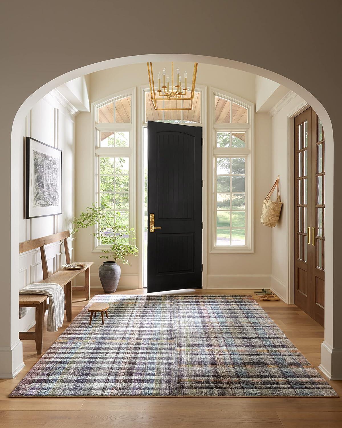 Chris Loves Julia x Loloi Humphrey Collection HUM-04 Blue/Yellow/Pink, Contemporary Area Rug