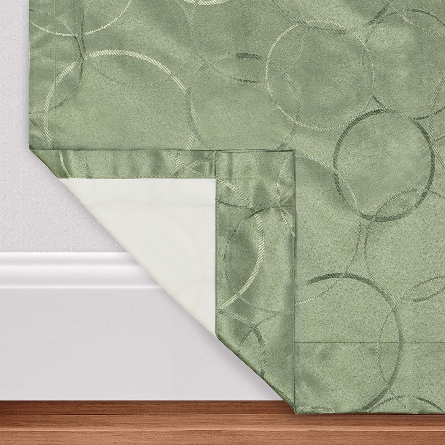 Sage Green Blackout Grommet Top Polyester Drapes