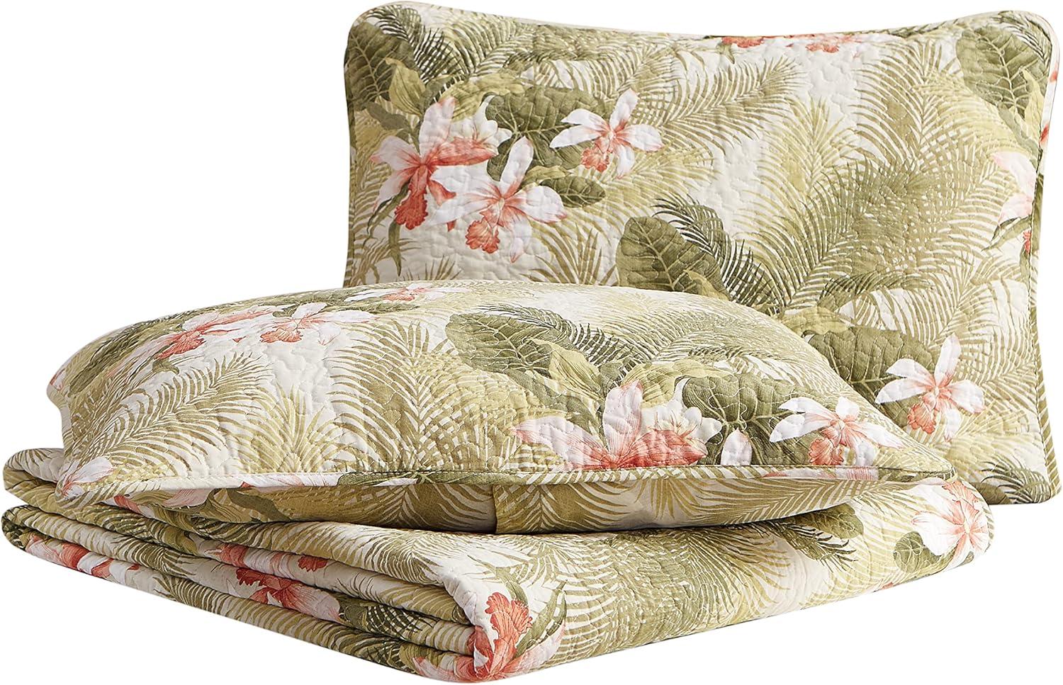 Tropical Orchid Palm Quilt & Sham Set Green - Tommy Bahama