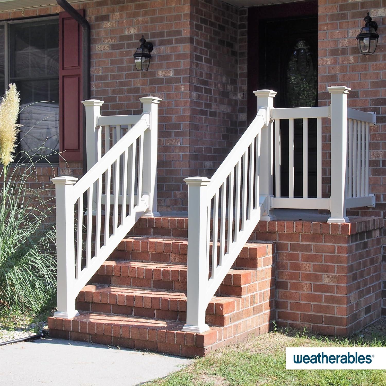 Weatherables 4x4 Post Sleeve – Weatherproof Premium Outdoor Vinyl Post Cover for Lasting Durability and Easy Installation on Decks, Patios, Porches or Mailbox Posts (4" x 4" x 72", White)