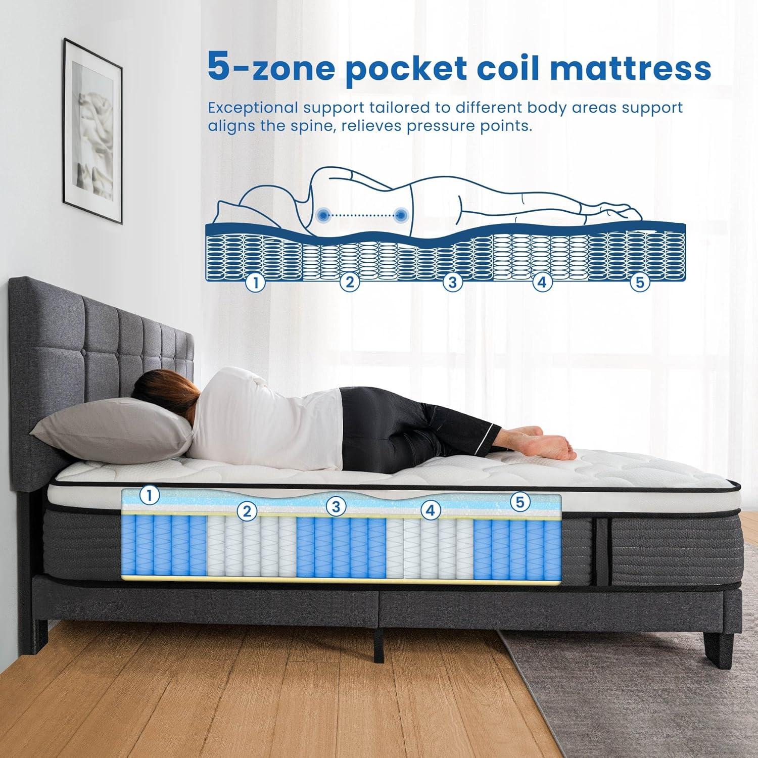 Alwyn Home 12'' Medium Gel Memory Foam Hybrid Mattress in a Box, OEKO-TEX® Certified