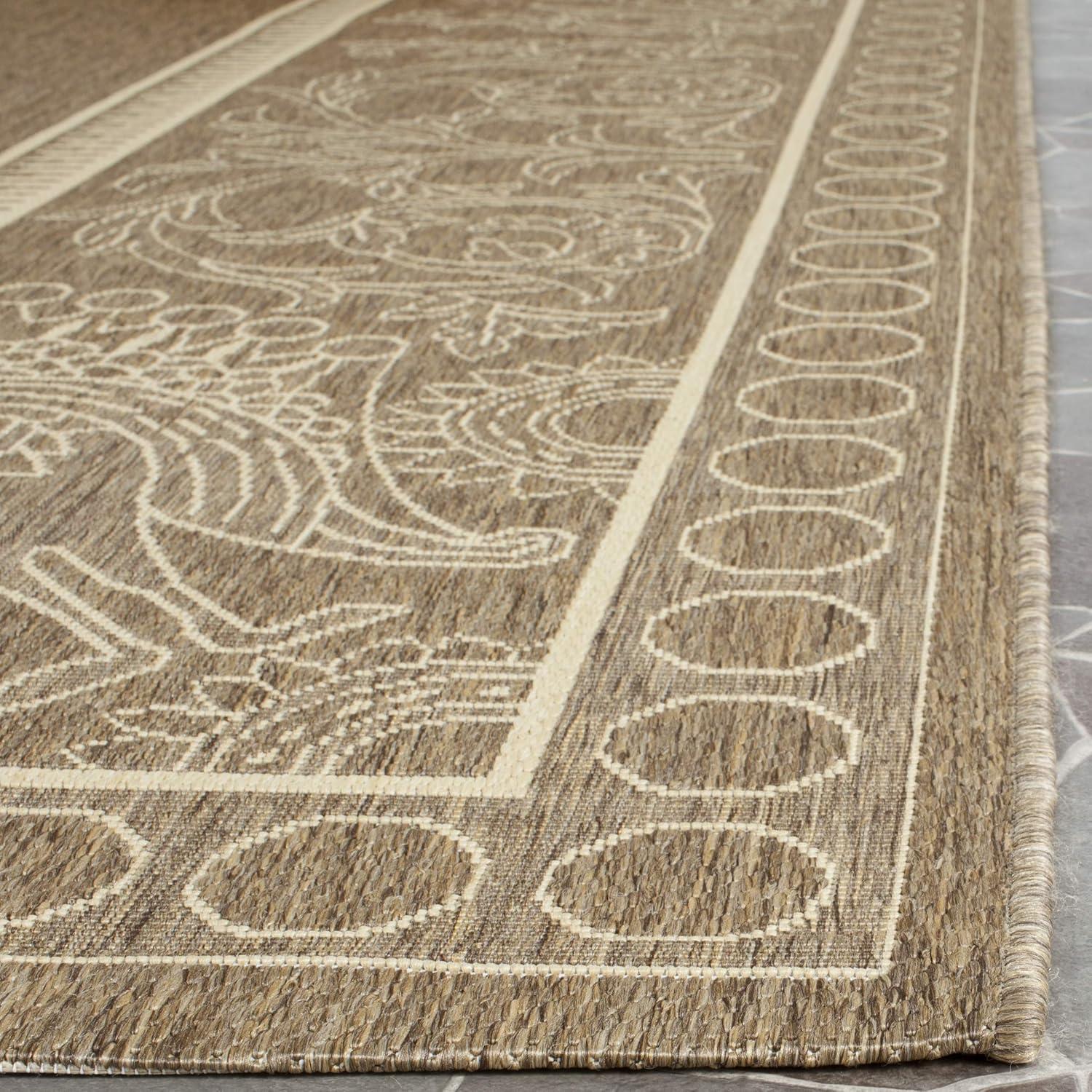 Courtyard CY2965 Power Loomed Indoor/Outdoor Accent Rug - Brown/Natural - 2'x3'7" - Safavieh.