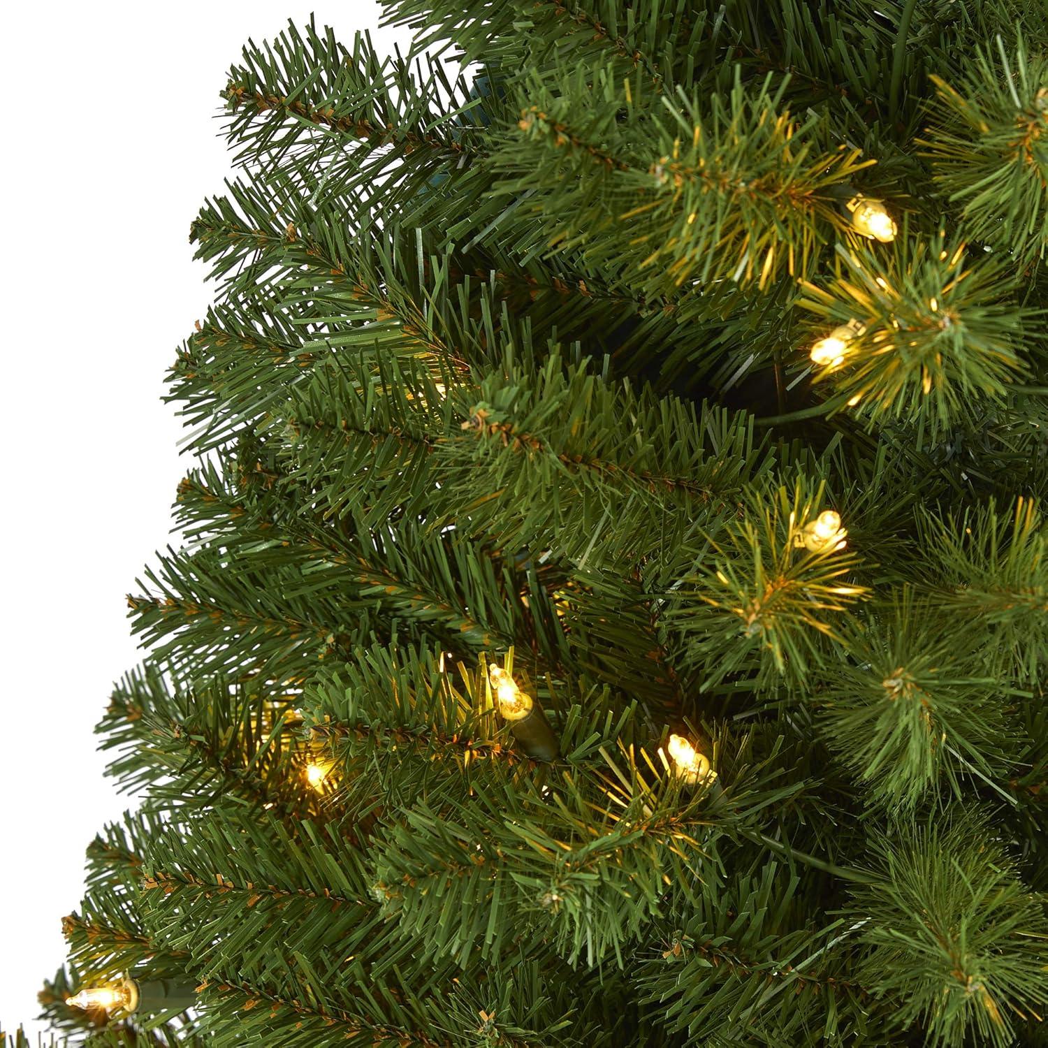 Nearly Natural 5-ft Virginia Fir Artificial Christmas Tree with 200 Clear Lights and 379 Bendable Branches