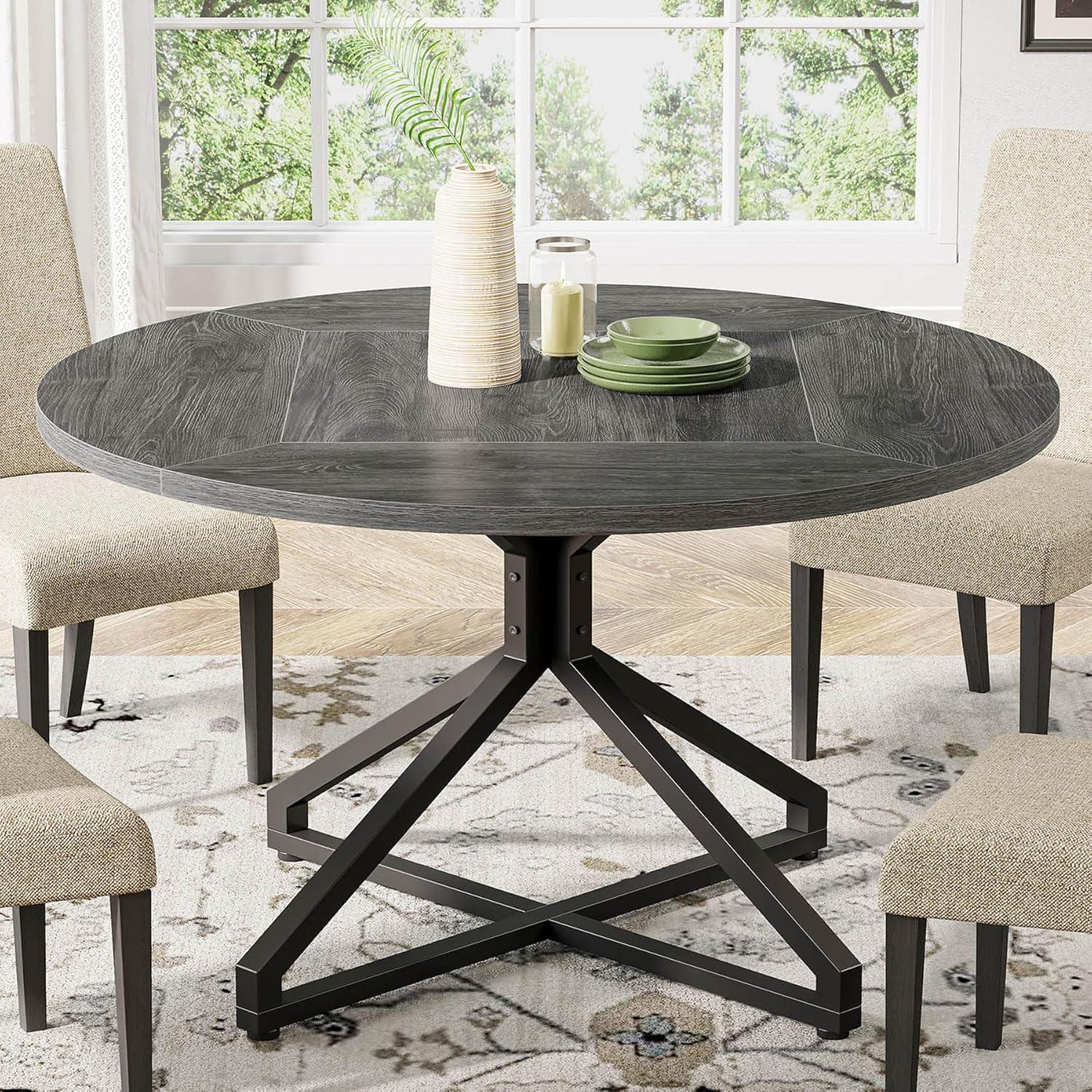 Millwood Pines 47 Inch Round Dining Table For 4-6 People