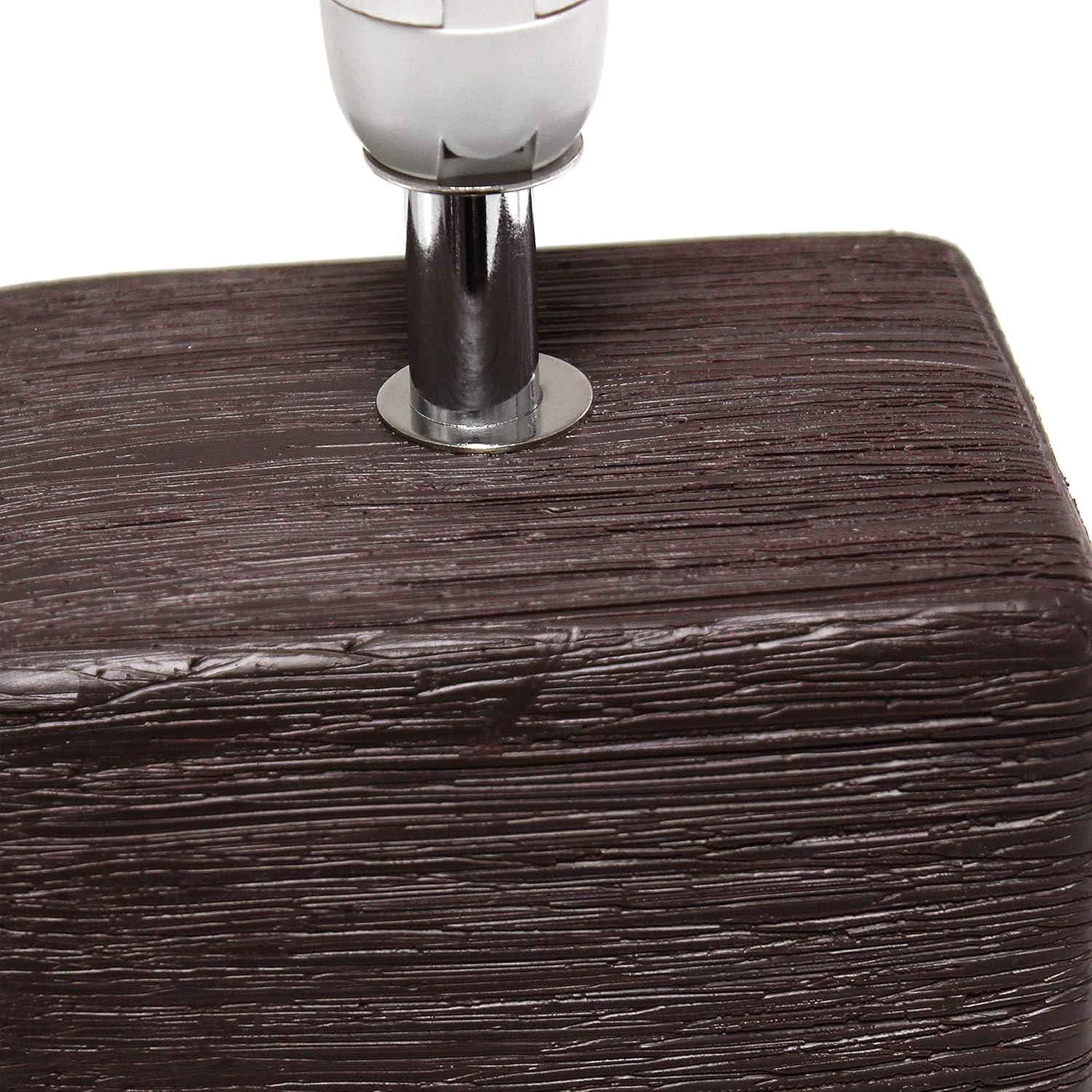 Petite Faux Stone Table Lamp with Fabric Shade - Simple Designs