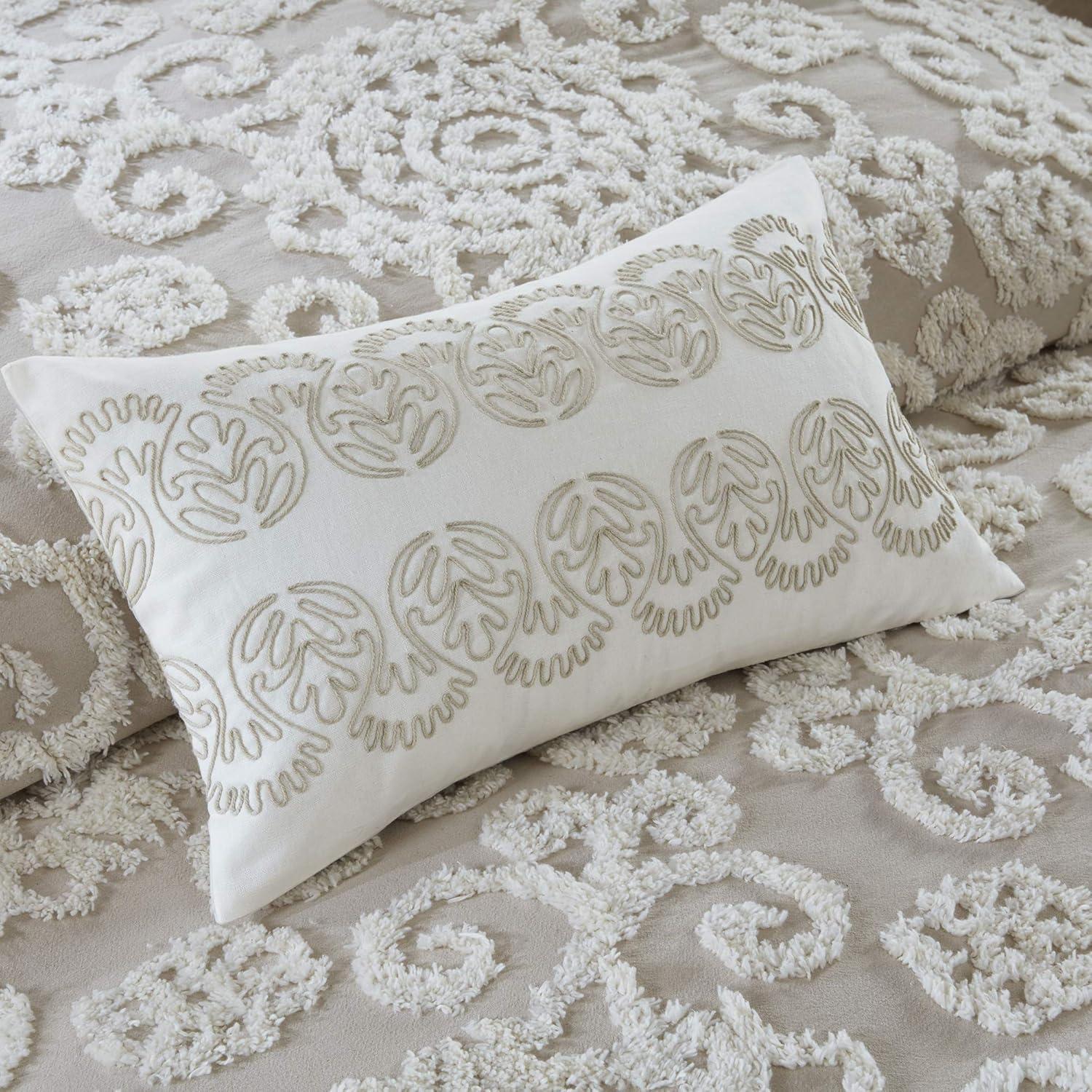 Suzanna Embroidered Cotton Throw Pillow