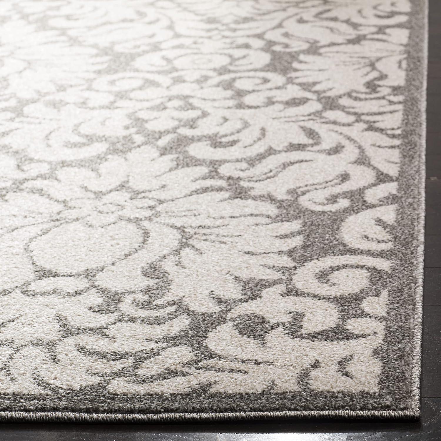 Amherst AMT427 Power Loomed Indoor Runner Rug - Dark Grey/Beige - 2'3"x13' - Safavieh