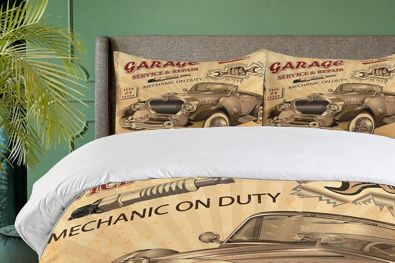Ambesonne Vintage Industrial Duvet Cover Set