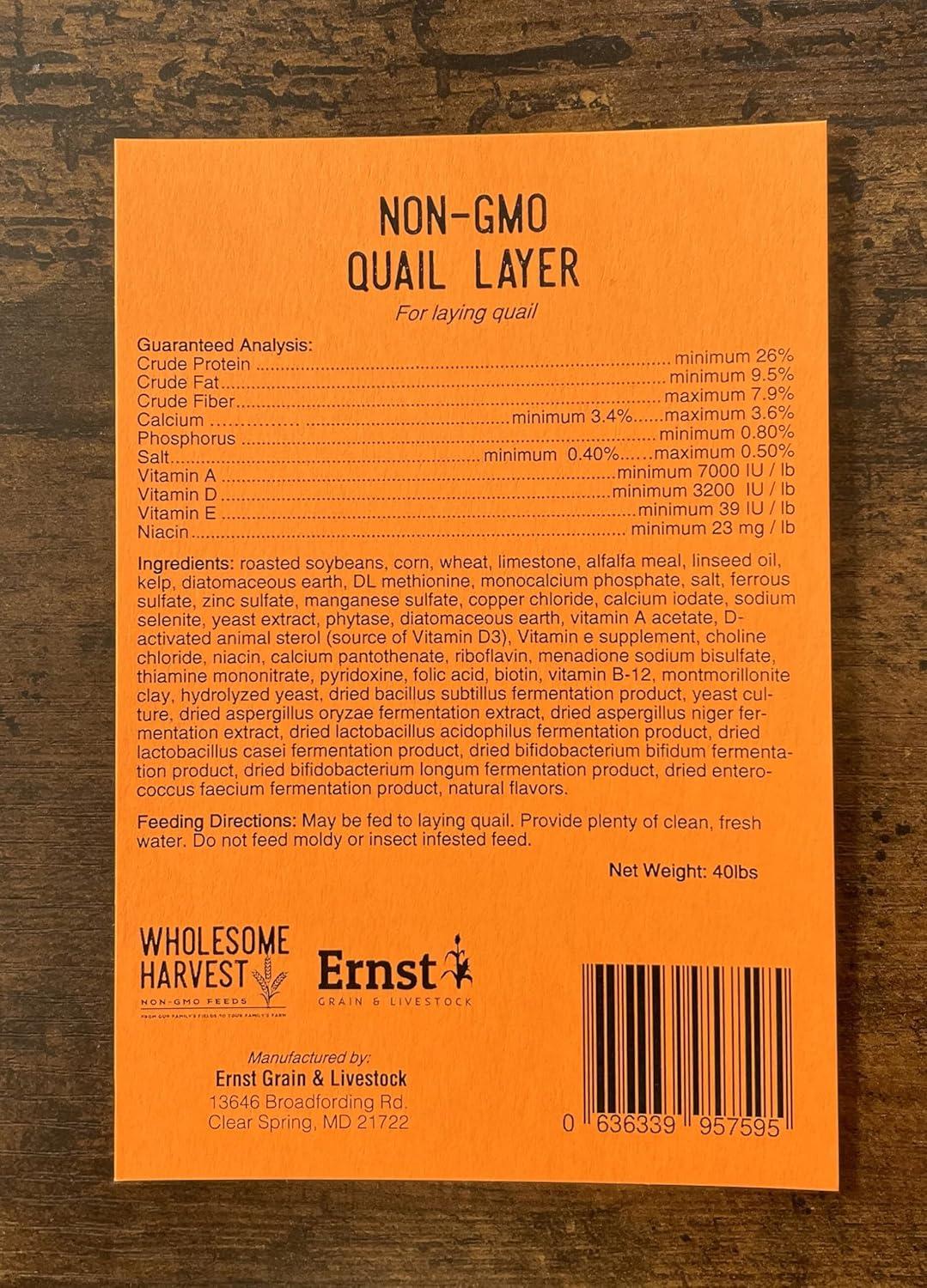 Wholesome Harvest Non-GMO Chicken Feed with Essential Oils - 40 lb