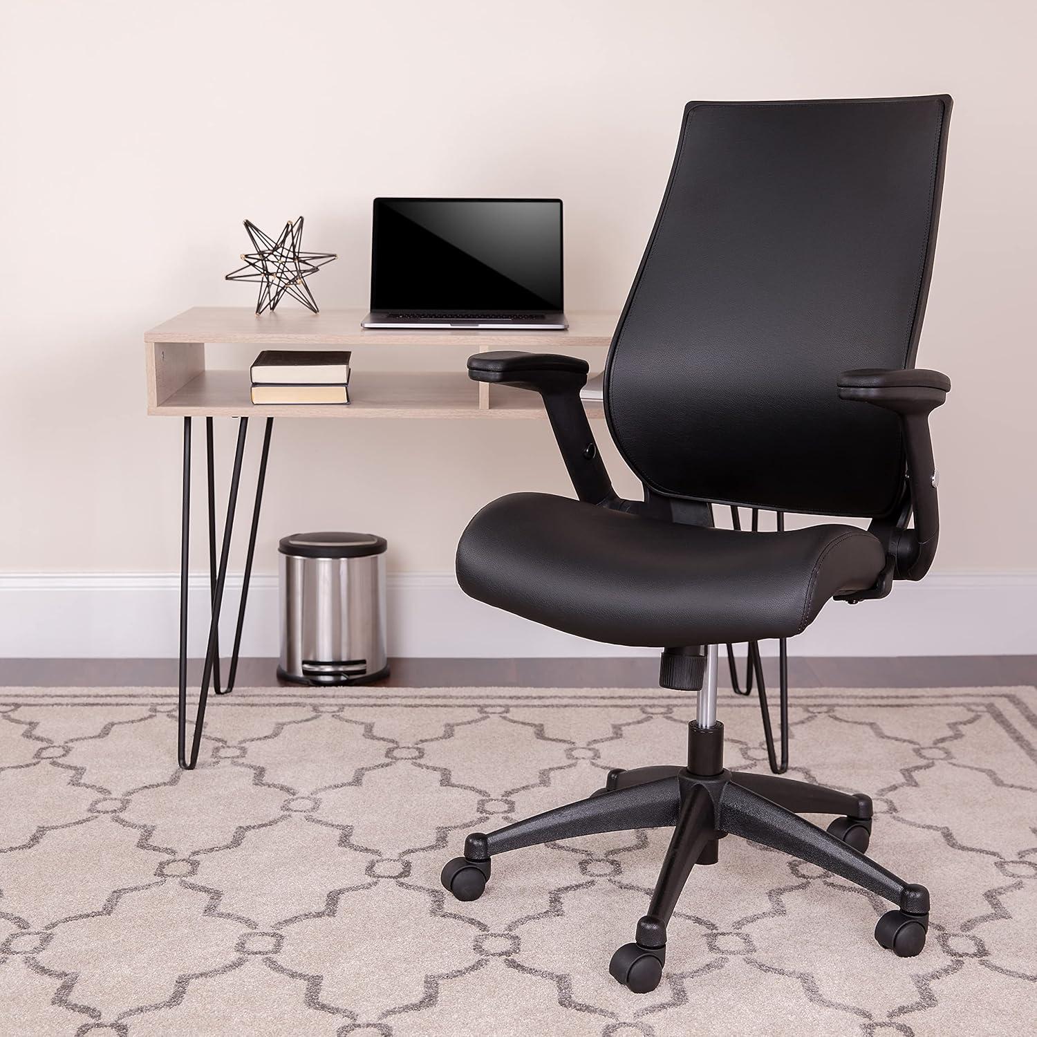Flash Furniture Magruder High Back LeatherSoft Executive Chair with Molded Seat and Adjustable Arms