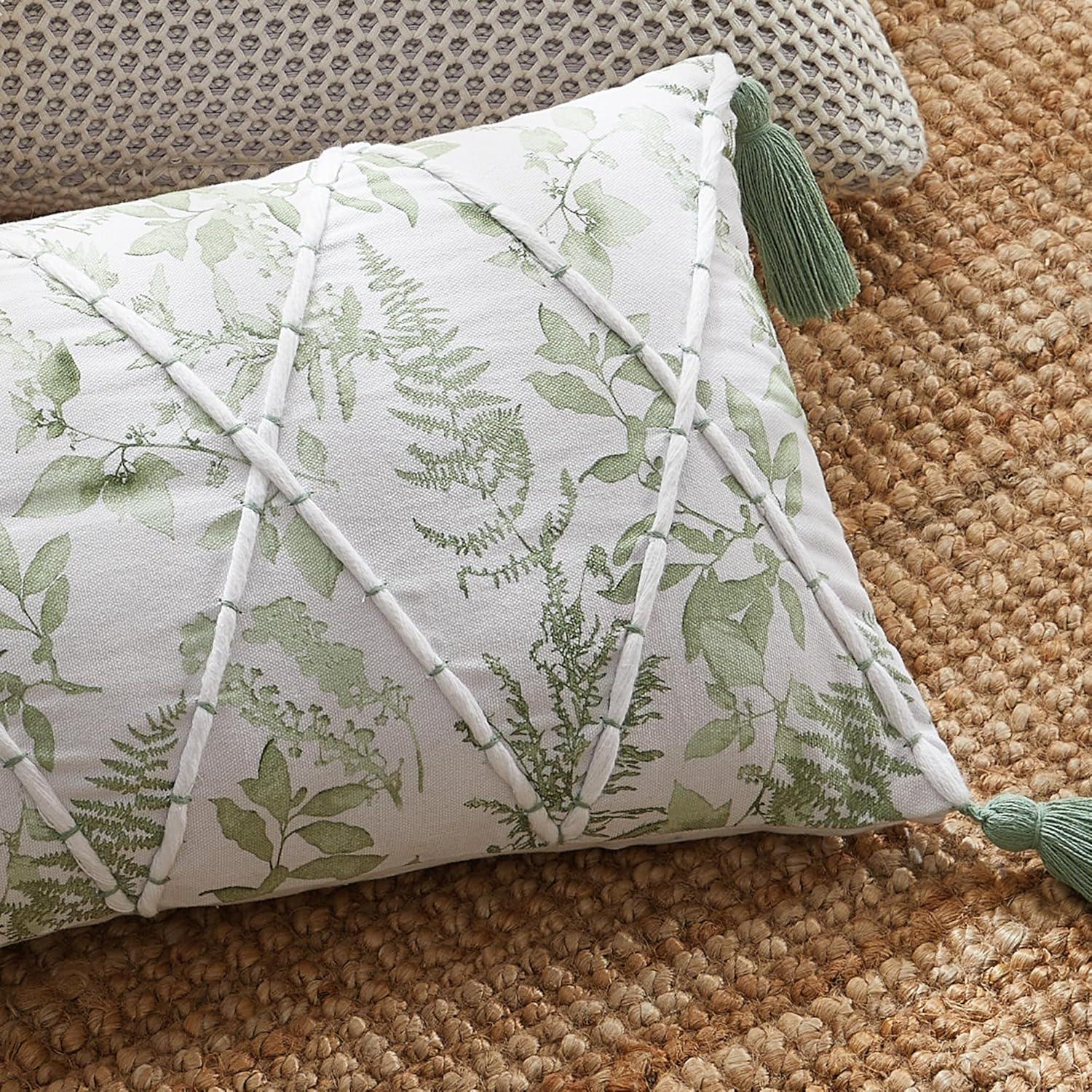 11 x 22 Botanical Fern Deco Pillow Sage Green