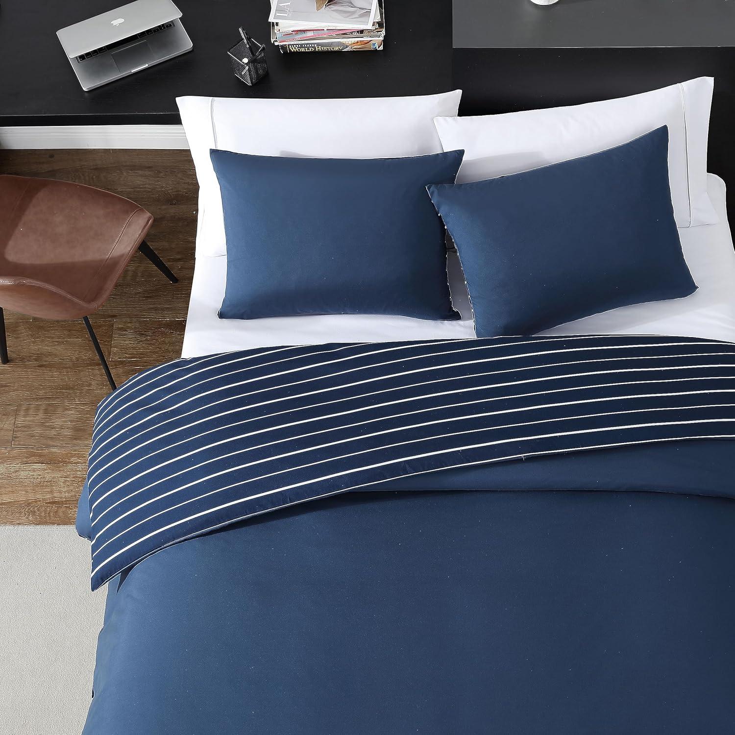 Nautica Longdale Solid Reversible Duvet Cover Set