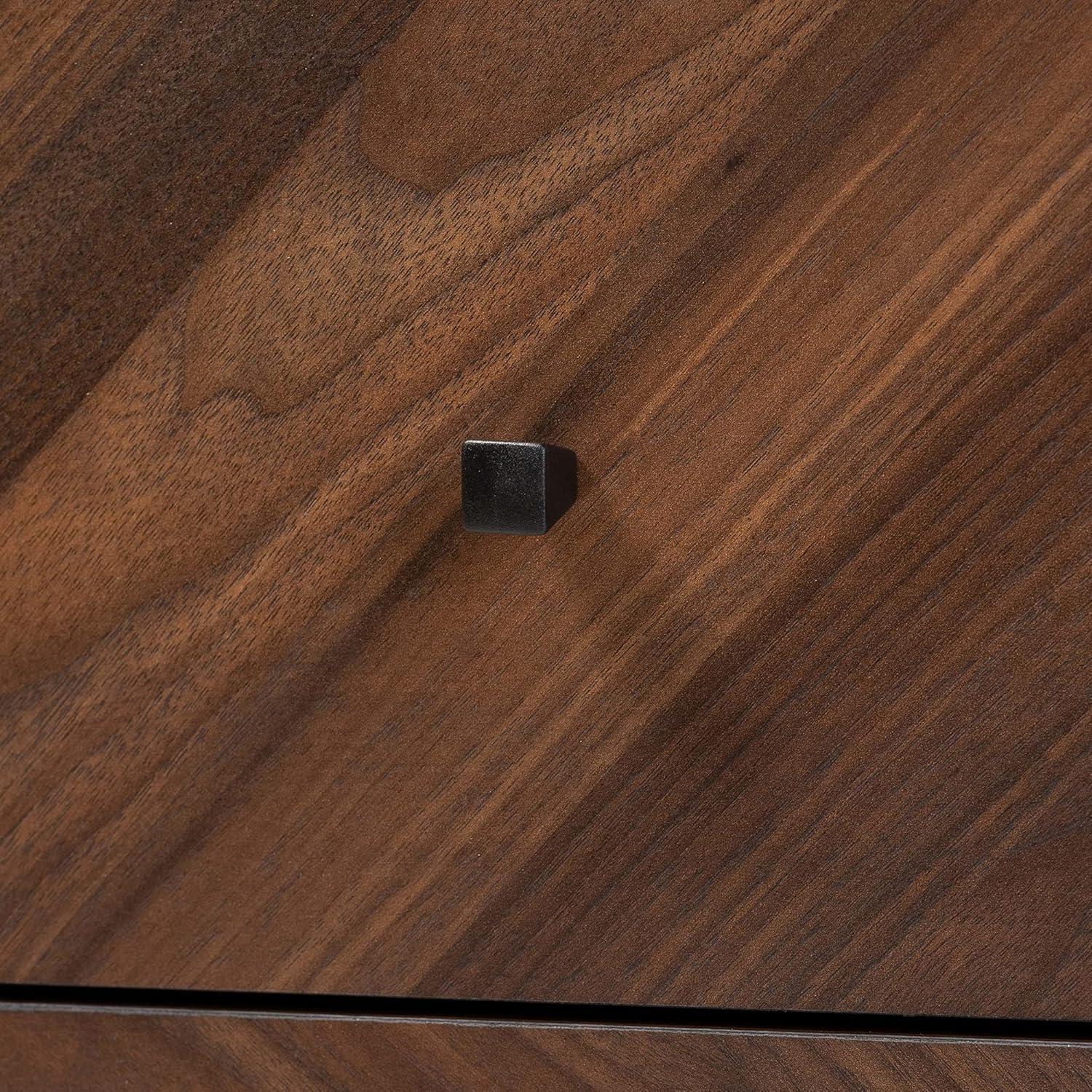 George Oliver Wisp Dark Brown Finish 2-Drawer Nightstand With Wooden Knob, 22.49" H X 18.78" W X 16.03" D