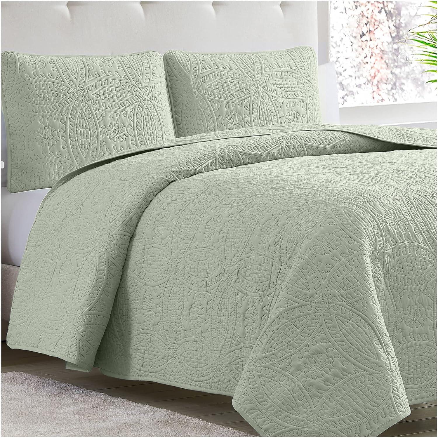 Mellanni Ultrasonic Quilted Coverlet Set