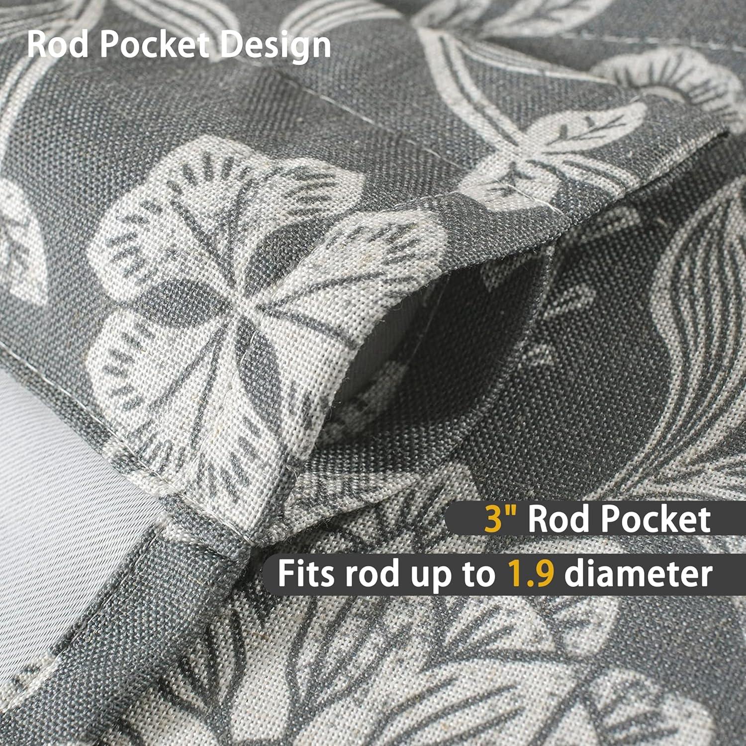 DriftAway Twyla Floral Tailored 52'' W Window Valance