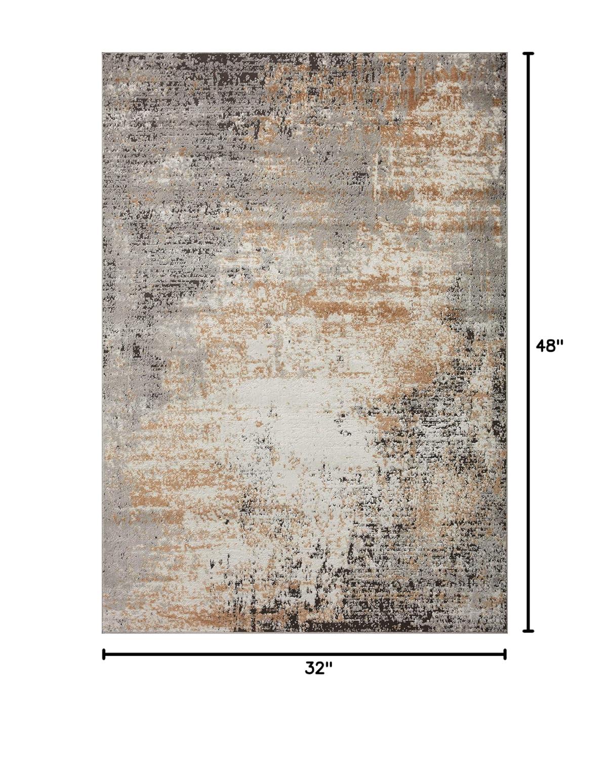 Loloi II Bianca Collection BIA-01 Piedra / Oro, Alfombra Abstracta 2'-8" x 4'
