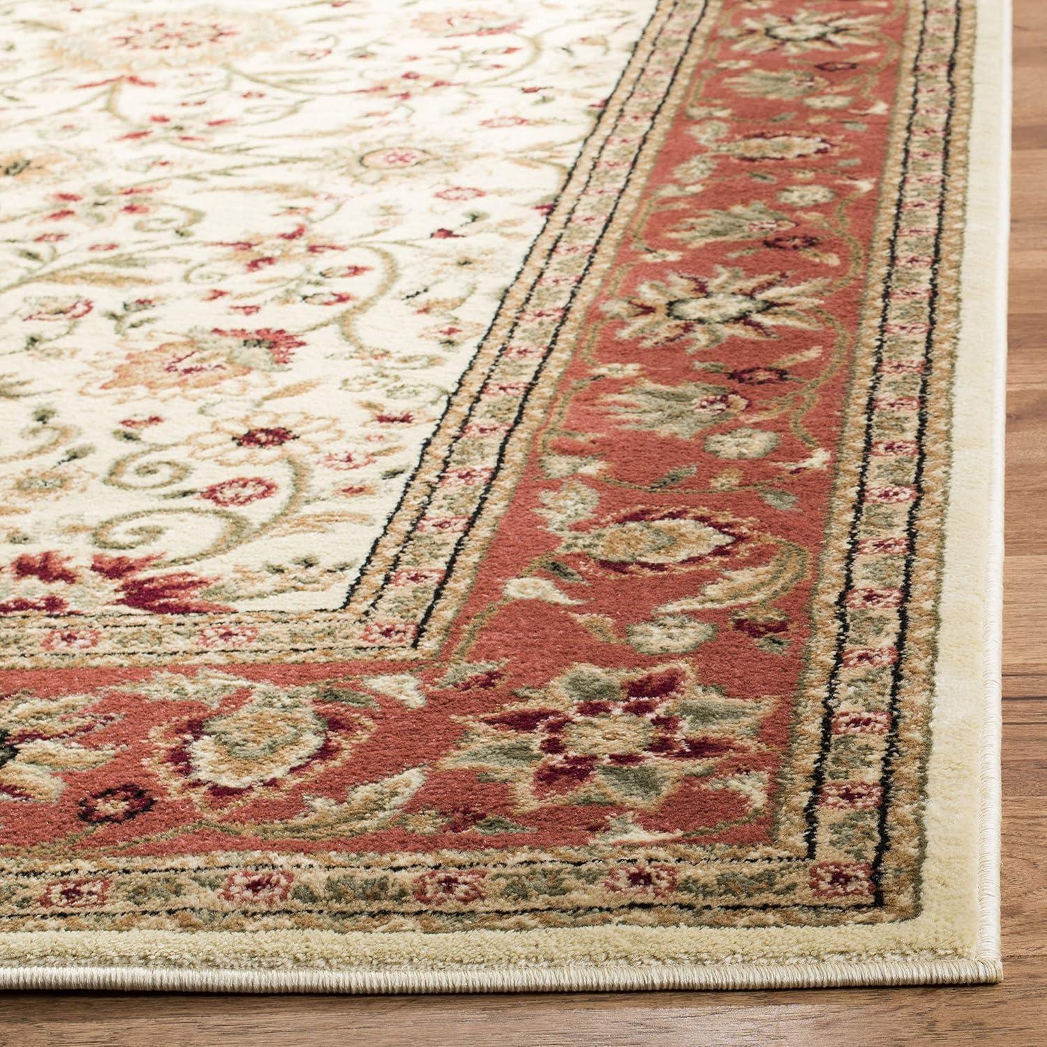 Lyndhurst LNH212 Power Loomed Area Rug - Ivory/Red - 8'9"x11'9" - Safavieh.