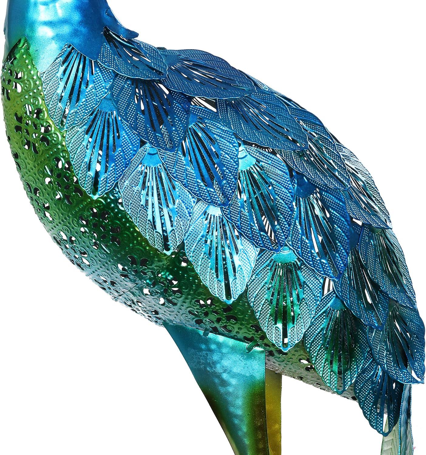 Exhart Exhart Metallic Coastal Crane Garden Statue, 14 by 38 Inches
