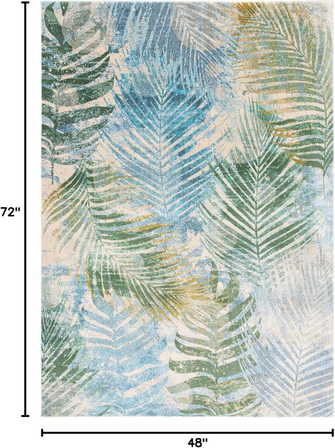 SAFAVIEH Lillian Roderick Floral Area Rug, Blue/Green, 4' x 6'