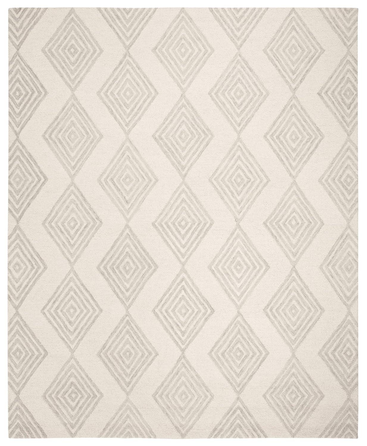 Blossom BLM111 Hand Tufted Area Rug - Ivory/Silver - 8'x10' - Safavieh.