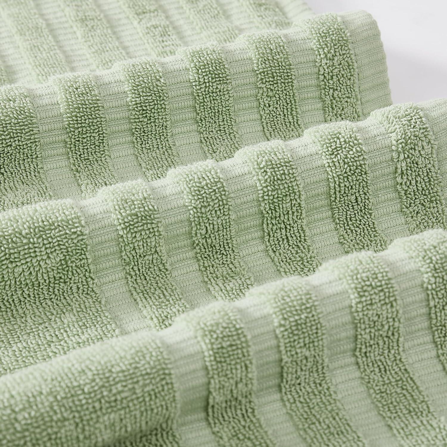 Modern Threads Oxford 6-pc Yarn Dyed Jacquard/Solid Towel Set, Green
