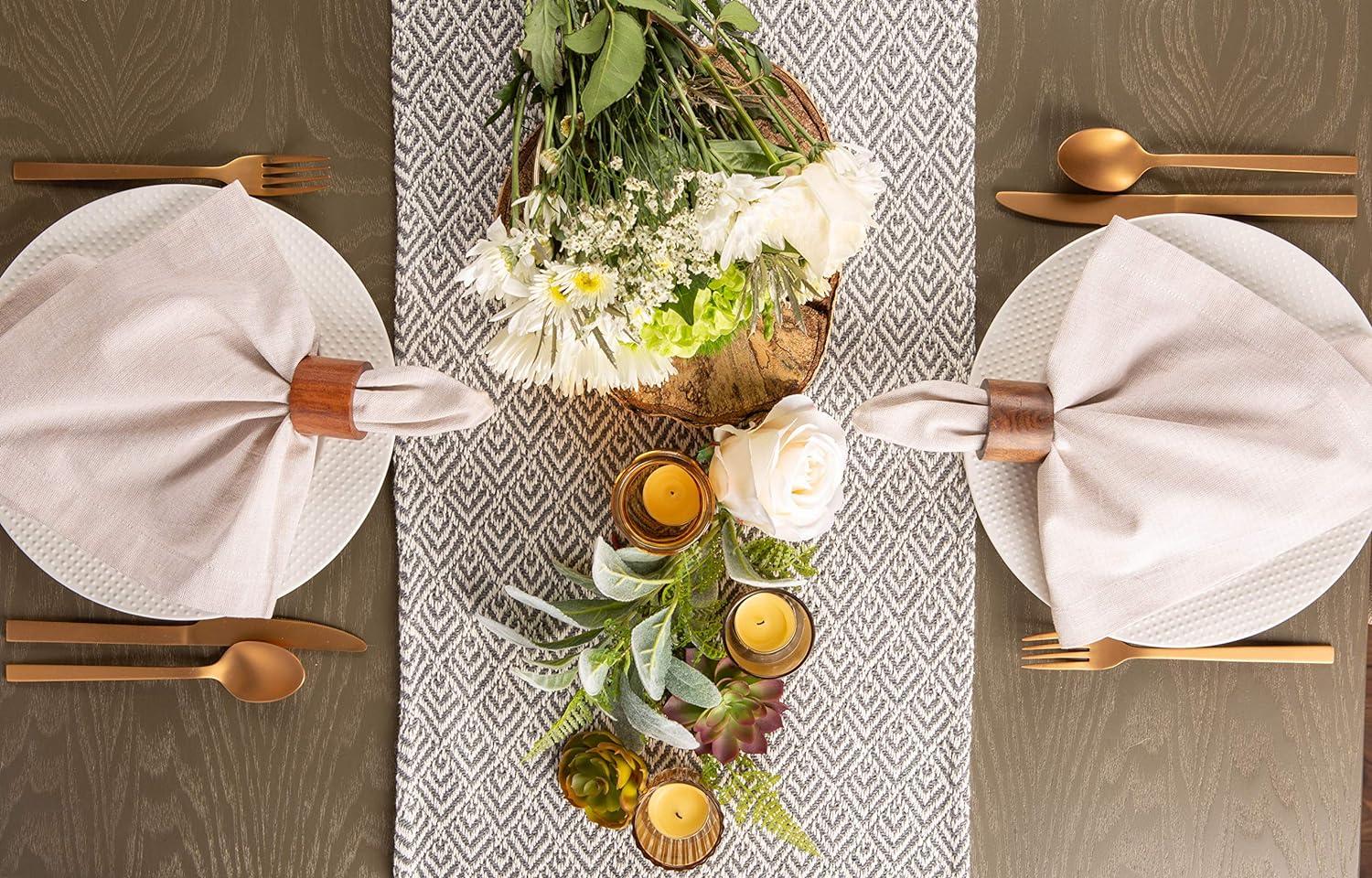 GRAY DIAMOND TABLE RUNNER 15x72