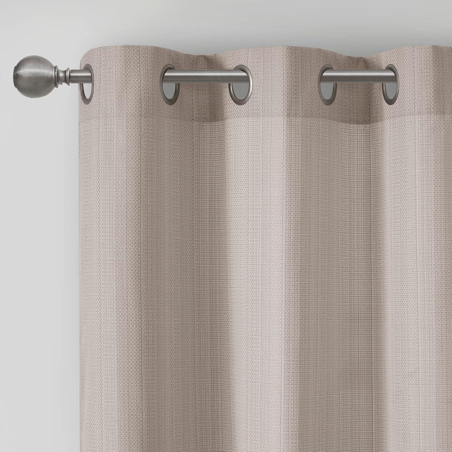 Galen Basketweave Room Darkening Curtain Panel Pair