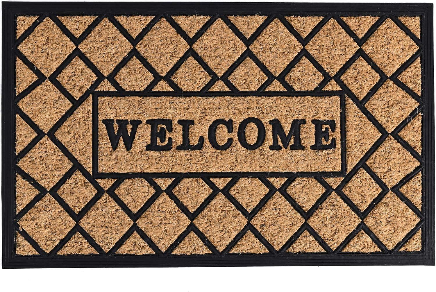 Achim Coco Mat - Flora Design - Durable 18 in x 30 in