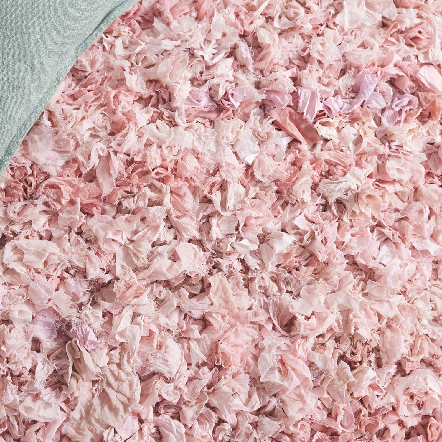 SAFAVIEH Glen Solid Plush Shag Area Rug, Pink, 6' x 9'