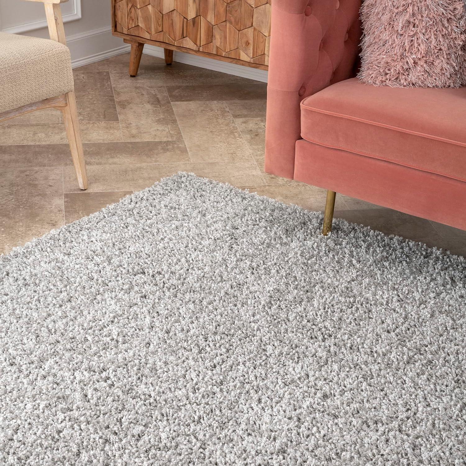 6'7"x9' Shag Area Rug Gray - nuLOOM