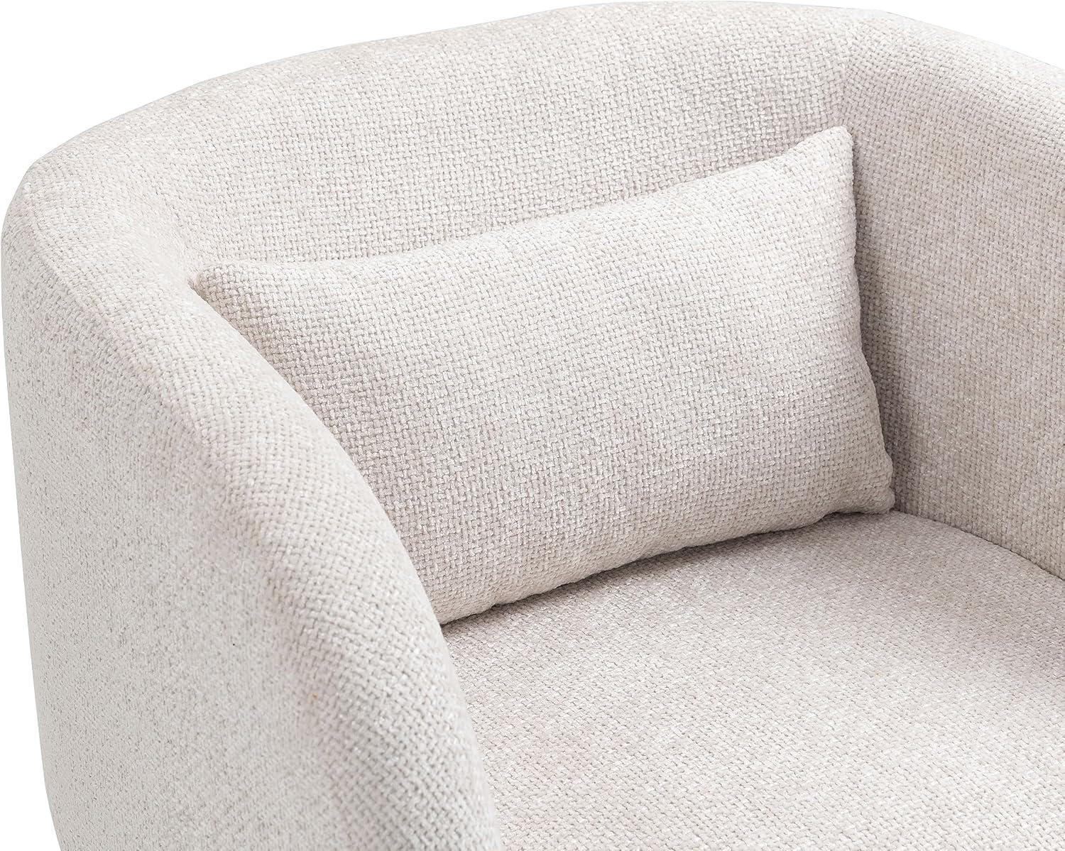 Meridian Furniture Sawyer Cream Chenille Fabric Accent Chair