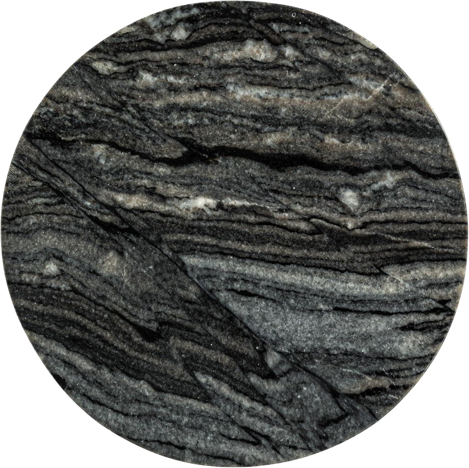 11 in. Gray Marble Round Cheese and Cutting Board