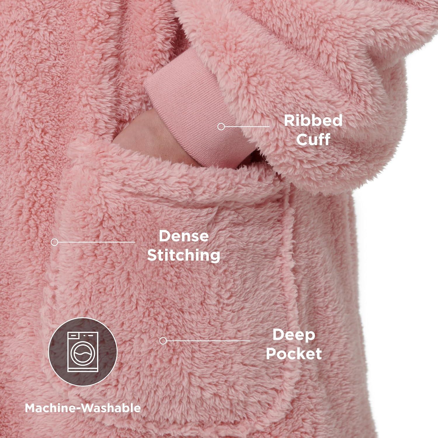 Bedsure Bedsure Wearable Blanket Hoodie Gifts For Women - Cozy Sherpa Hoodie Blanket For Adult Men, Warm Hooded Blanket Sweatshirt