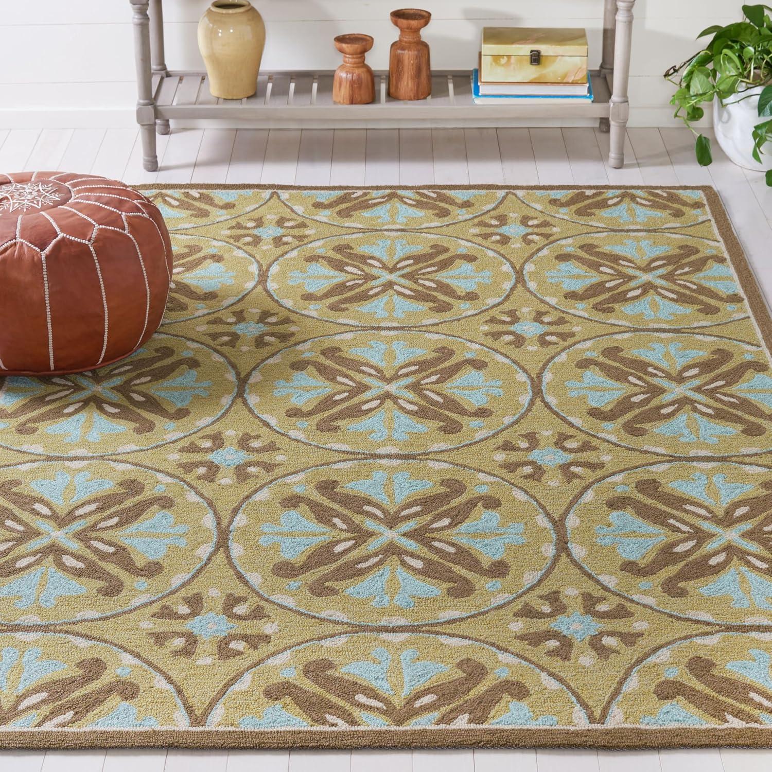 SAFAVIEH Four Seasons FRS218A Green / Brown Rug