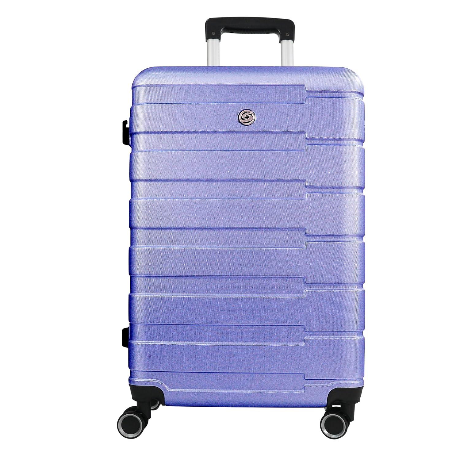 Homeika 3 Piece Luggage Sets, Hardside Suitcase Set with TSA Lock, Multi-Size Hardside Luggage with Spinner Wheels for Travel Trips Business,Purple (20"/24"/28")