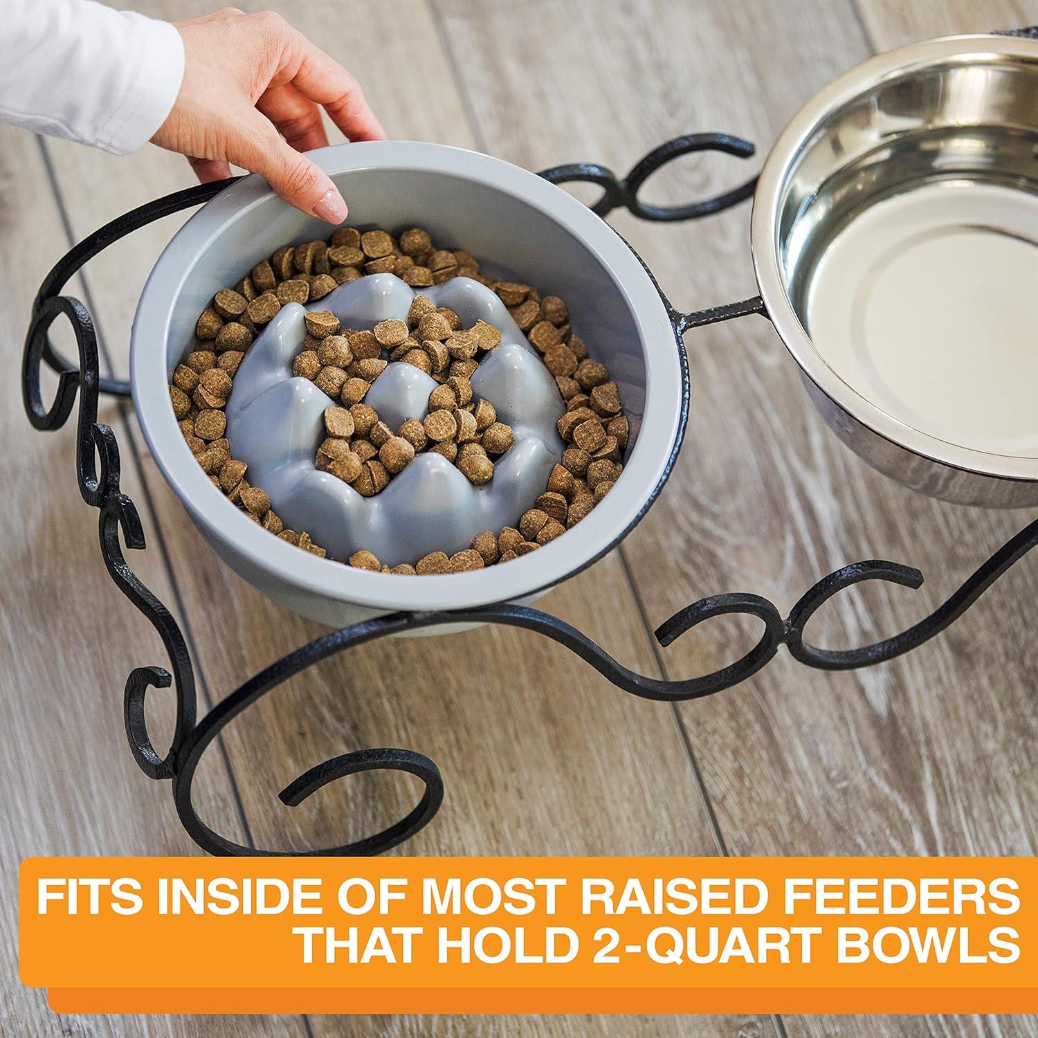 Neater Pets The Niner Slow Feed Bowl for Cats & Dogs - Slow Down Eating & Stop Bloat Vomit - 2 Cups Food Capacity