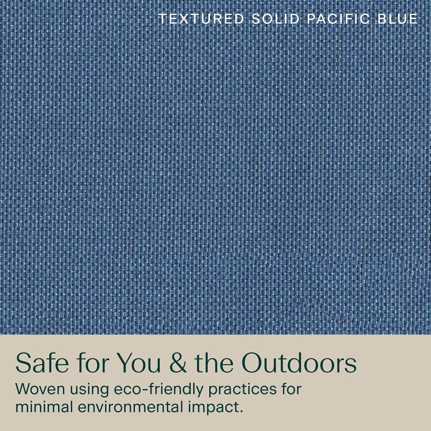 Honeycomb Outdoor Chaise Lounge Cushion - Textured Solid Pacific Blue