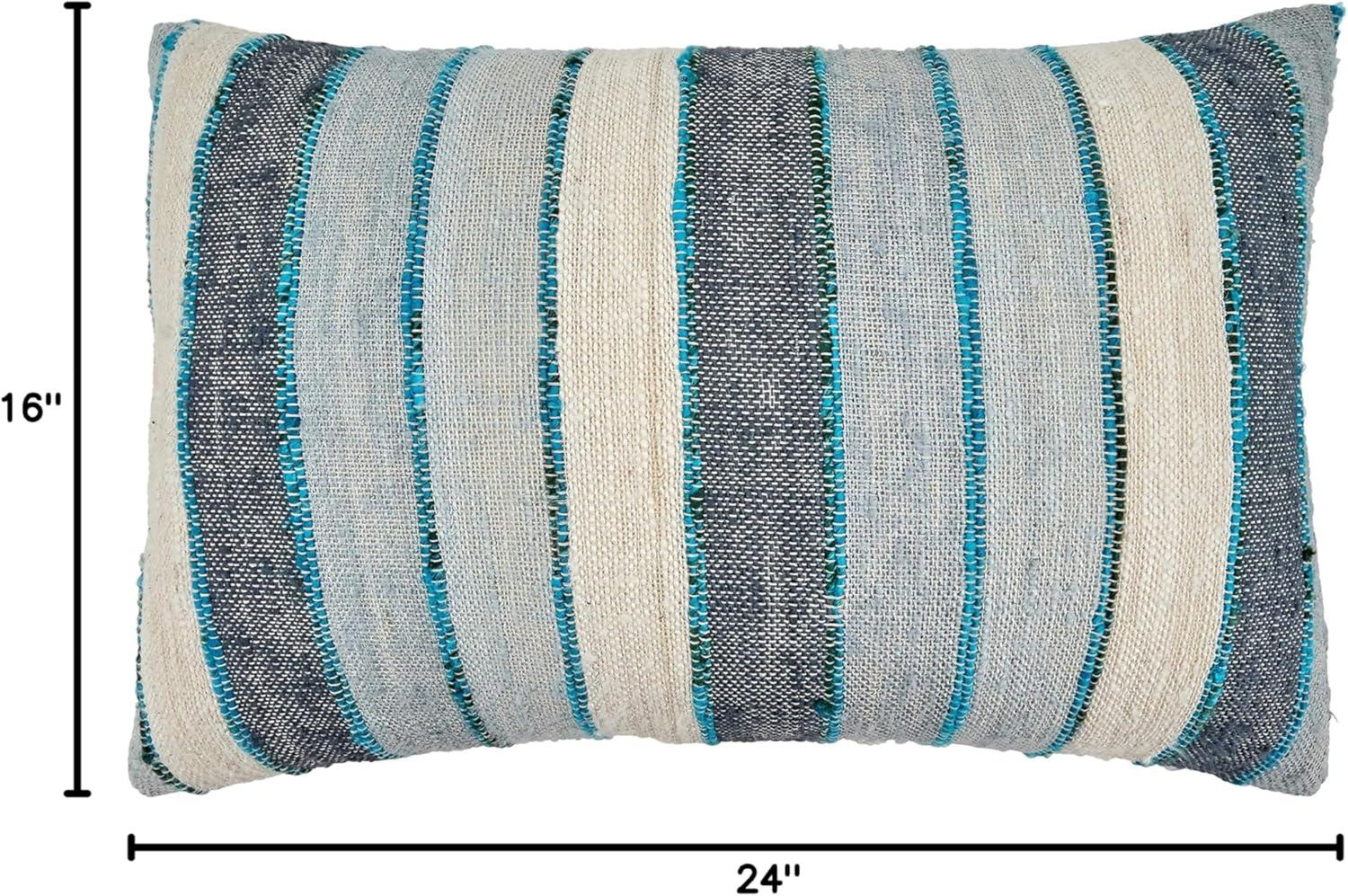Saro Lynn Collection Striped Cotton Throw Pillow