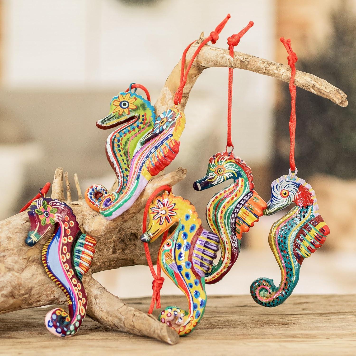 Ceramic Animals Hanging Figurine Ornament (Set of 6)