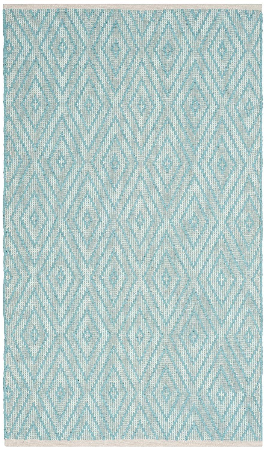 Montauk MTK811 Hand Woven Indoor Accent Rug - Turquoise/Ivory - 3'x5' - Safavieh.